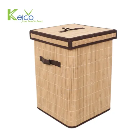 Rattan Export Wholesale natural bamboo laundry basket 32x32x45cm made in Vietnam - REX-8423060912