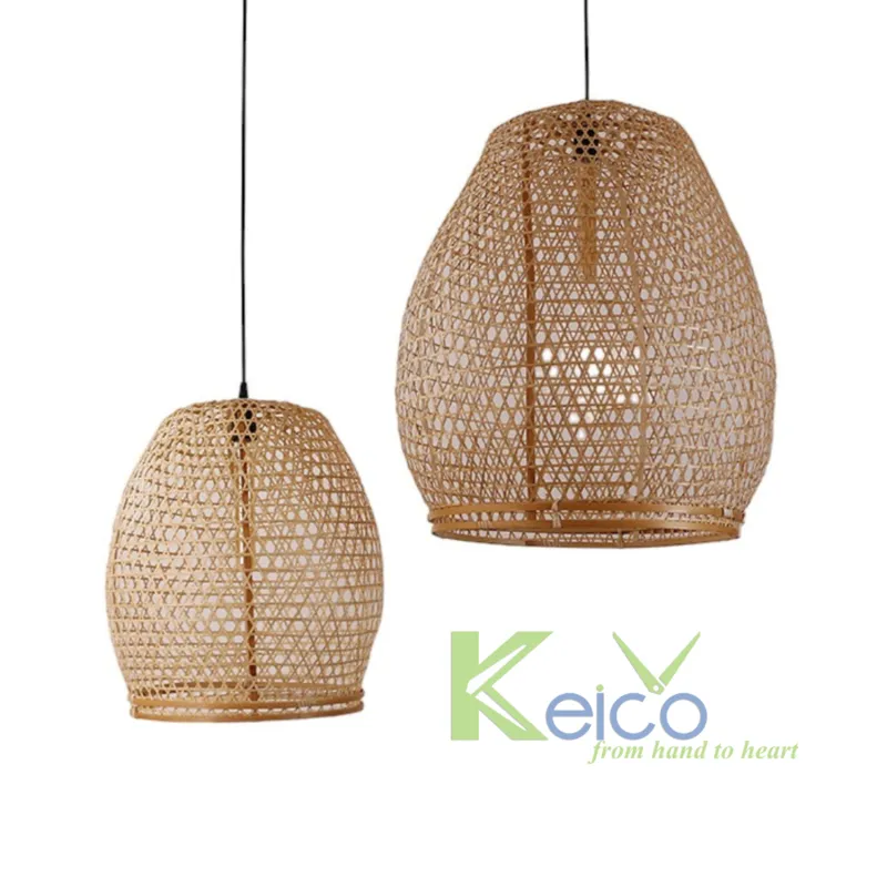 Rattan Export Lampada a sospensione in bambù stile boho 37×45, 50×62 cm - REX-8423060907