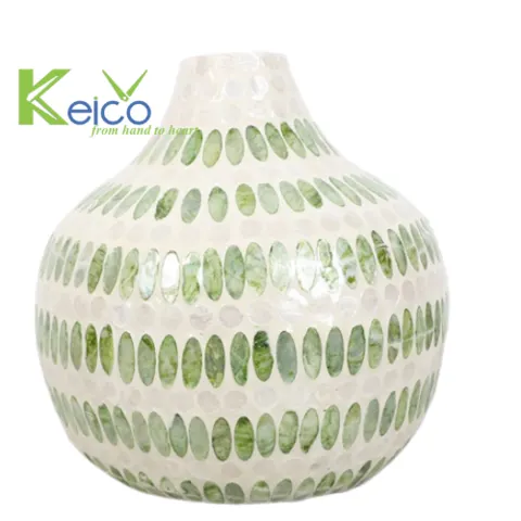 Rattan Export Wholesale mother of pearl vases for home decor 30×30 cm made in Vietnam - REX-8423060826