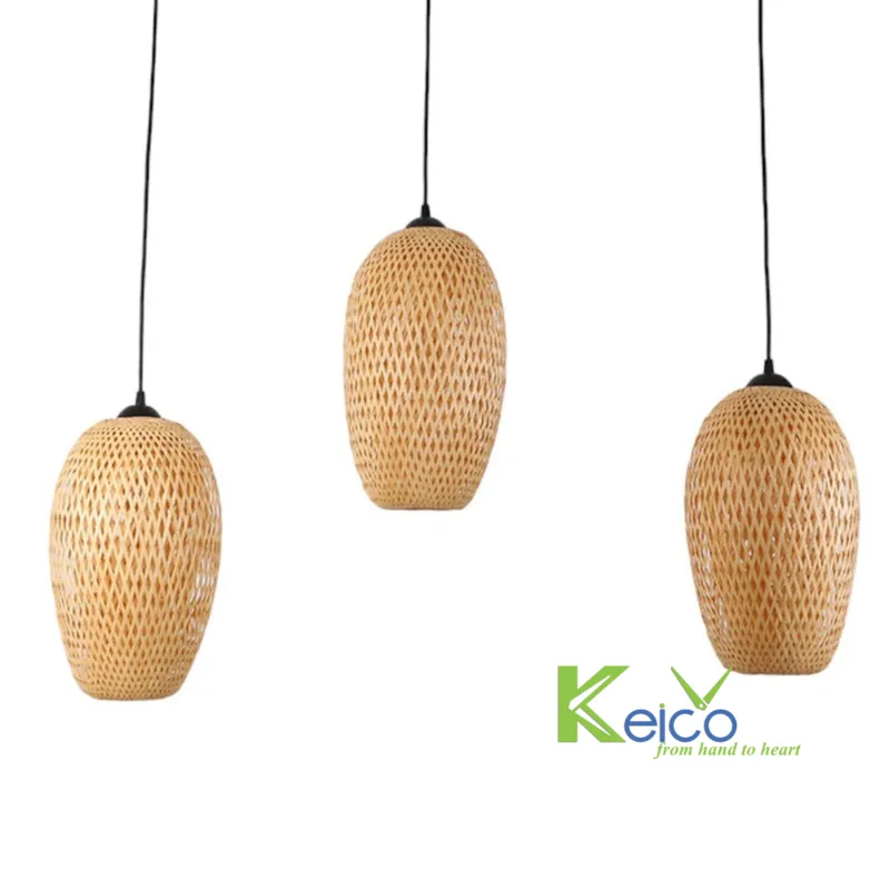 Rattan Export Đèn thả tre thiết kế đẹp 23×37 cm - REX-8423060605