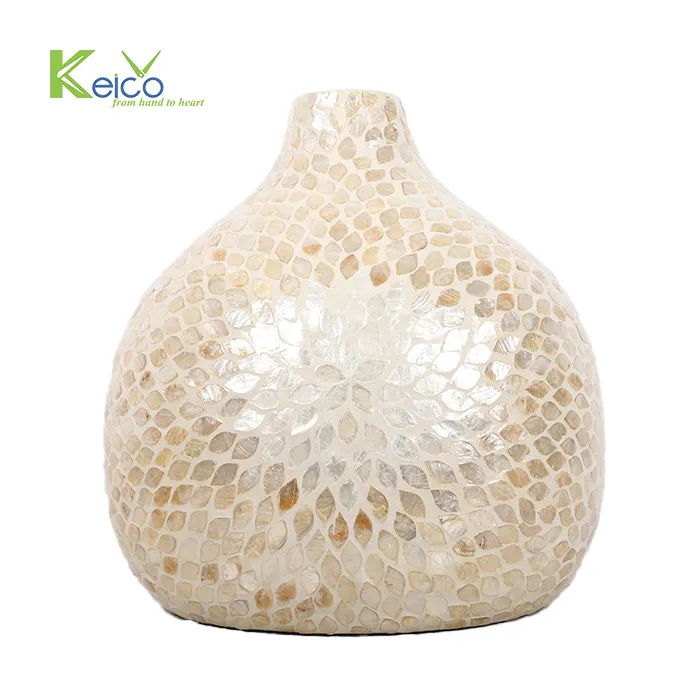 Rattan Export Mother of pearl vases for home decor wholesale - REX-8423060406