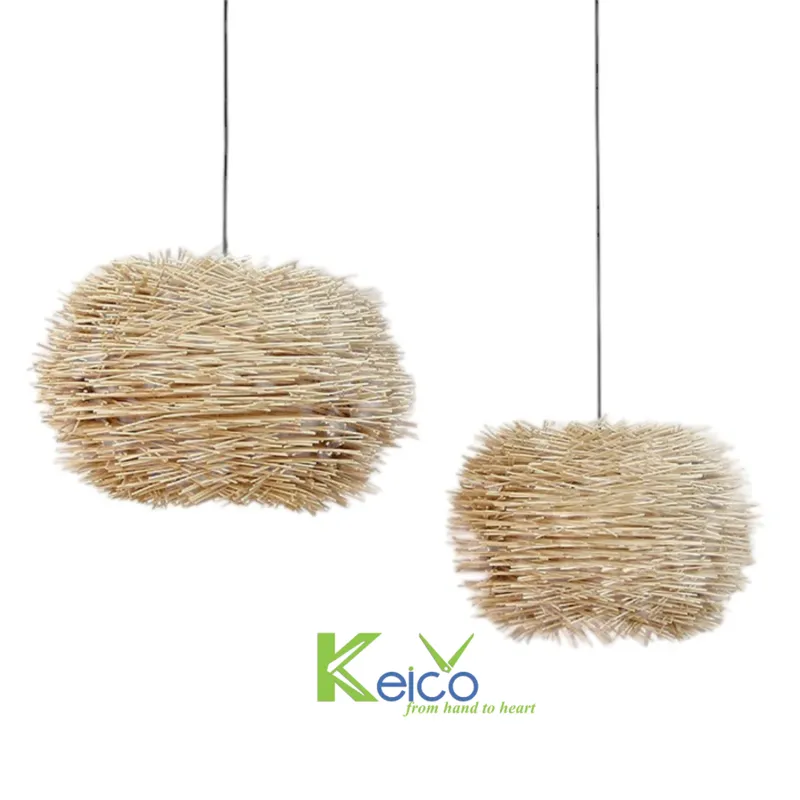 Rattan Export Lámpara colgante de ratán blanco 50×30, 55×35 cm - REX-8423060207