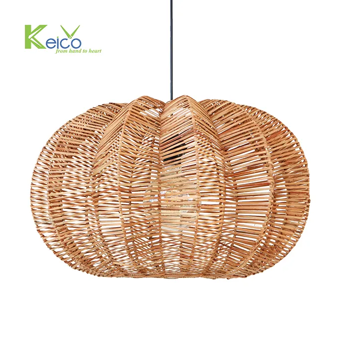 Rattan Export Đèn thả mây 60x36cm bằng vật liệu mây phẳng - REX-8423060206