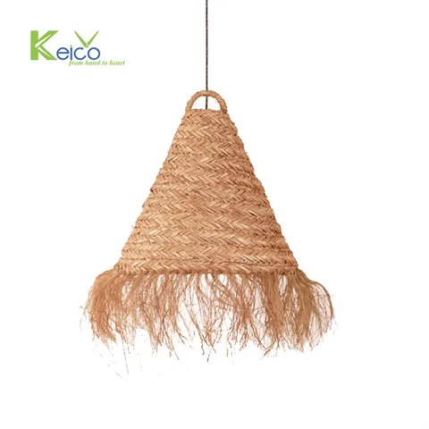 Rattan Export Lampada a sospensione in seagrass 40x50cm stile boho - REX-8423060205