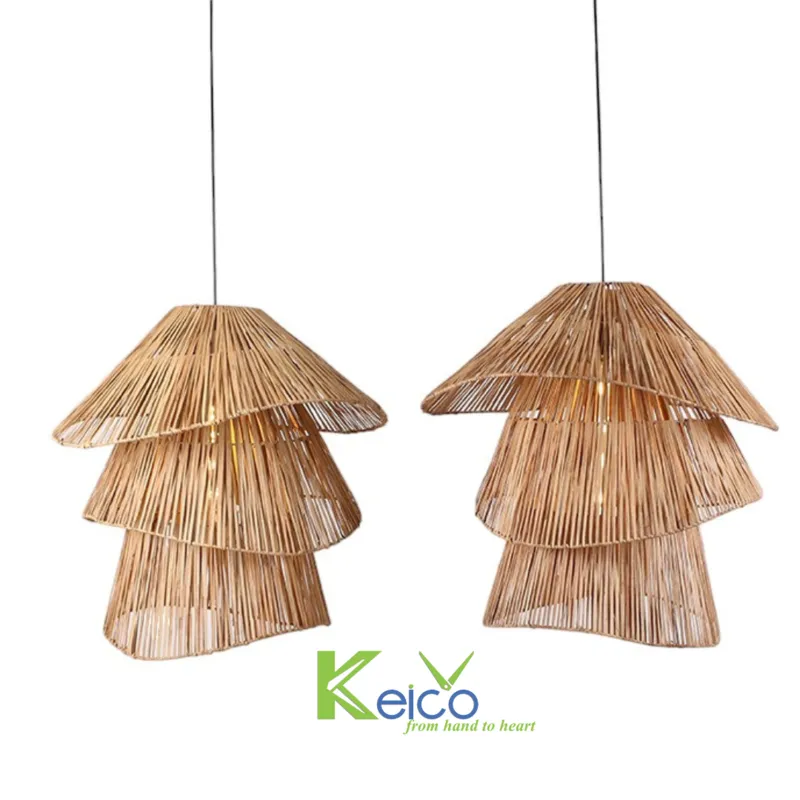 Rattan Export Pendelleuchte aus Rattanrinde 60x63cm - REX-8423060105