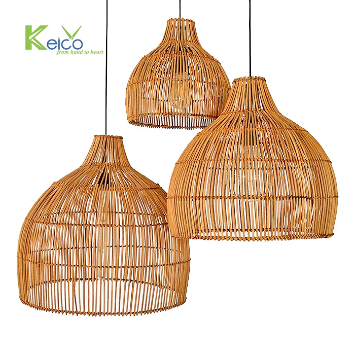 Rattan Export 3er-Set Rattan-Pendelleuchten für den Großhandel - REX-8423060103