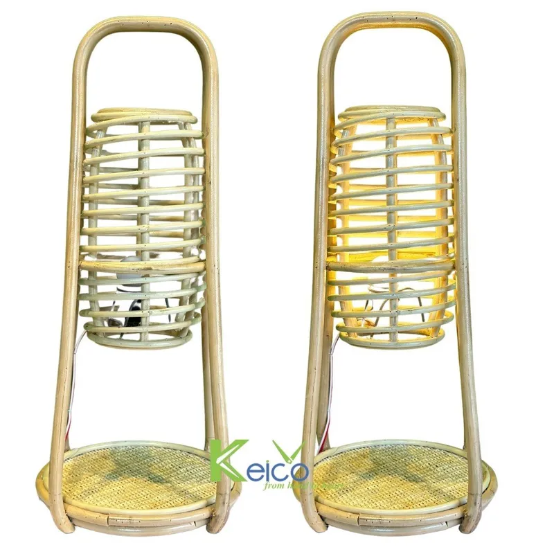 Rattan Export Đèn sàn mây trang trí có kệ dưới - REX-6991