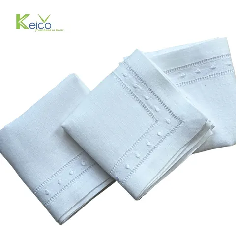 Rattan Export Embroidered edge linen napkin for table deco - REX-8423082315