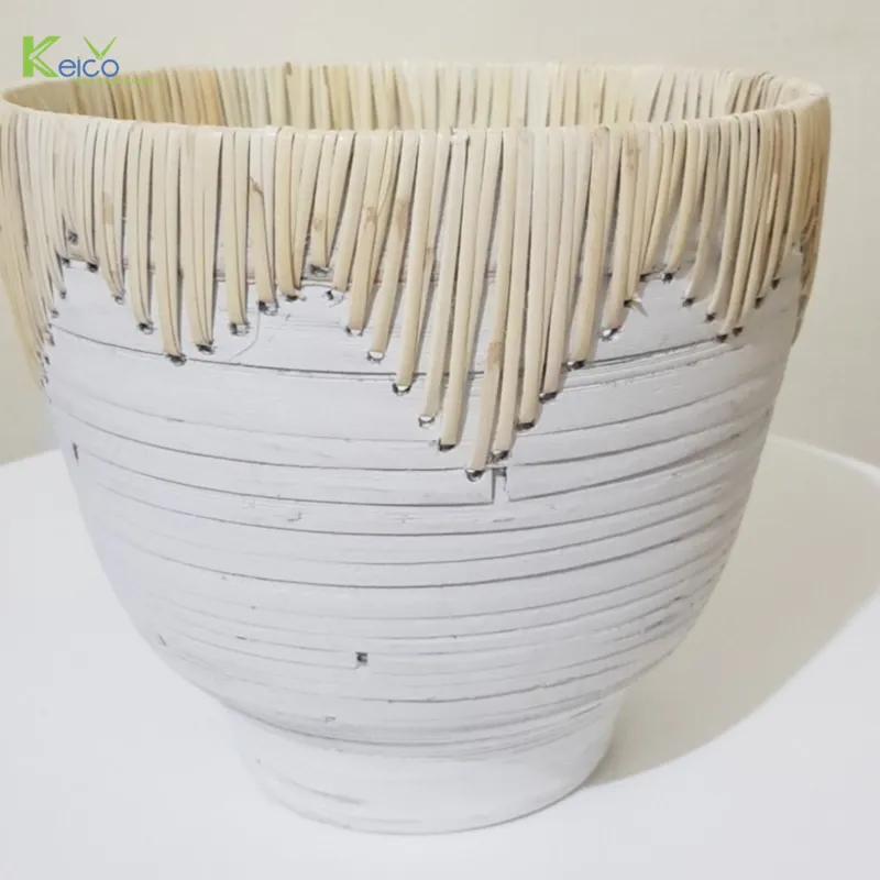 Rattan Export Wholesale white bamboo bowl made from Vietnam - REX-8423081731