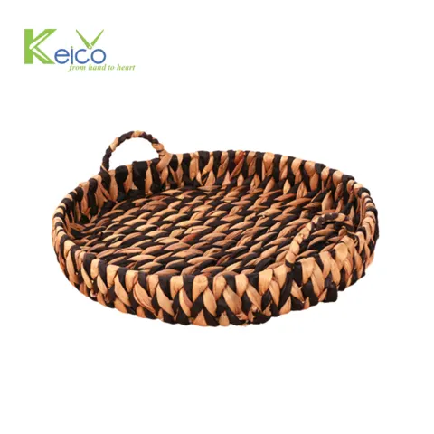 Rattan Export Wholesale woven water hyacinth serving tray made in Vietnam - REX-8423062311