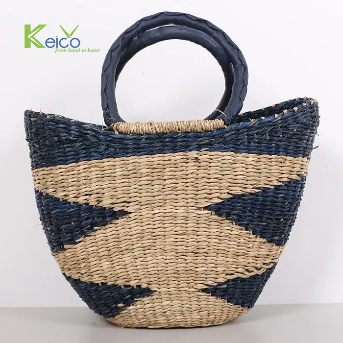 Rattan Export Túi cói màu xanh navy 40x18x48cm bán sỉ - REX-8423061736