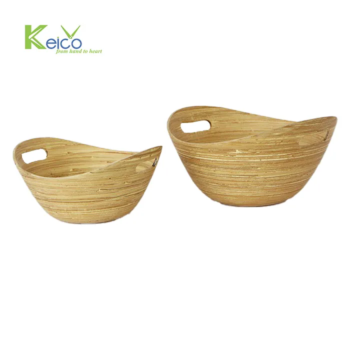 Rattan Export Cuenco decorativo de bambú ecológico al por mayor - REX-8423060403