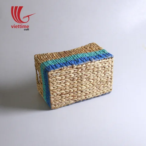 Dipped Colorful Water Hyacinth Basket Set