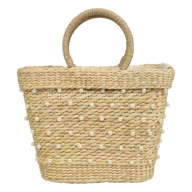 Hand-woven Water Hyacinth Handbag
