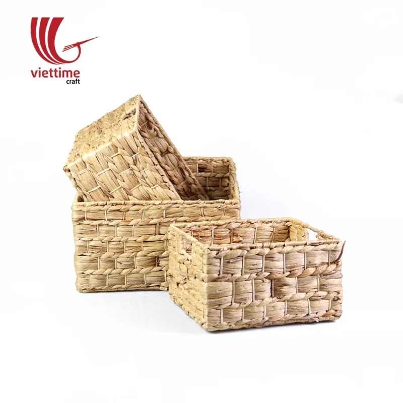 Water Hyacinth Storage Bins with Handle