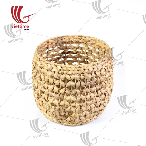 Small Round Water Hyacinth Storage Set