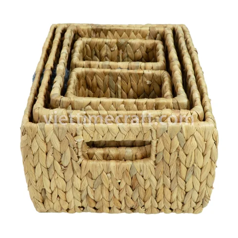 Rectangle Water Hyacinth Basket Set