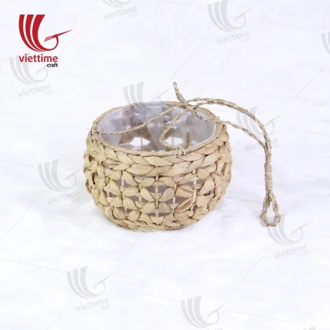 Rattan Export Unique Round Water Hyacinth Hanging Planters - REX-B00026