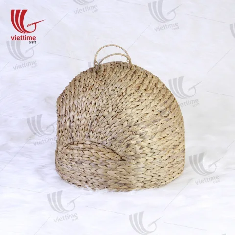 Wicker Cat Kitten Bed Basket Sleeping House