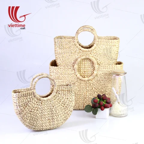 Water Hyacinth Handbag Set Of 3