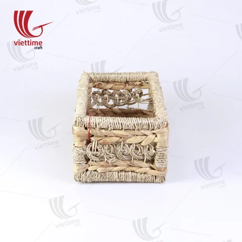 Water Hyacinth Basket With Seagrass