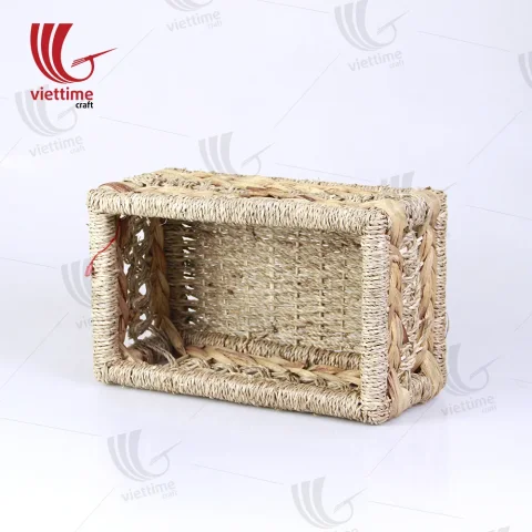 Water Hyacinth Basket With Seagrass