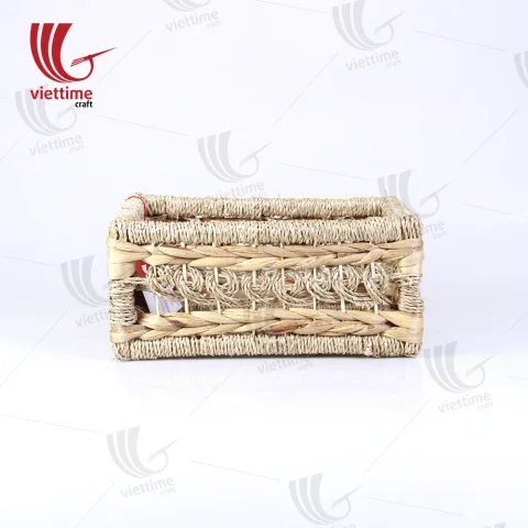 Water Hyacinth Basket With Seagrass