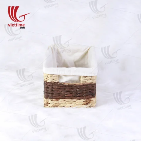 Water Hyacinth Basket With Cloth