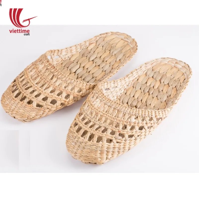 Slippers Woven From Water Hyacinth