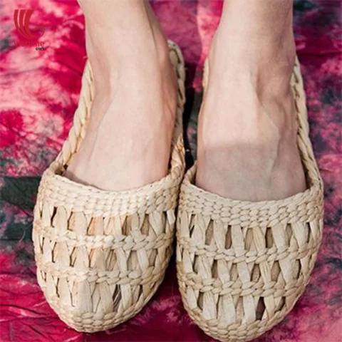 Rattan Export Kollektion Of Wasserhyazinthe Hausschuhs - REX-B00081