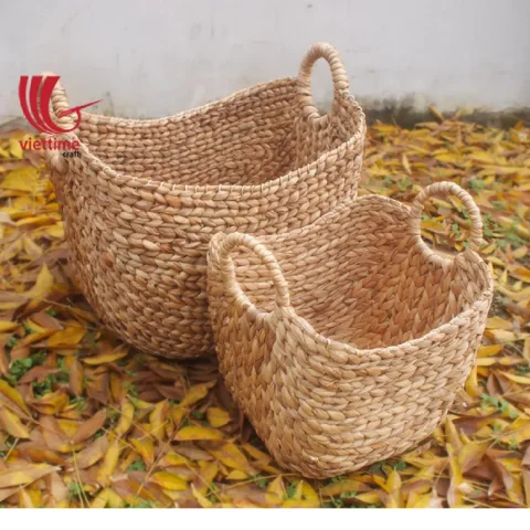 Rattan Export Water Hyacinth Shopping Basket Wholesale - REX-B00093
