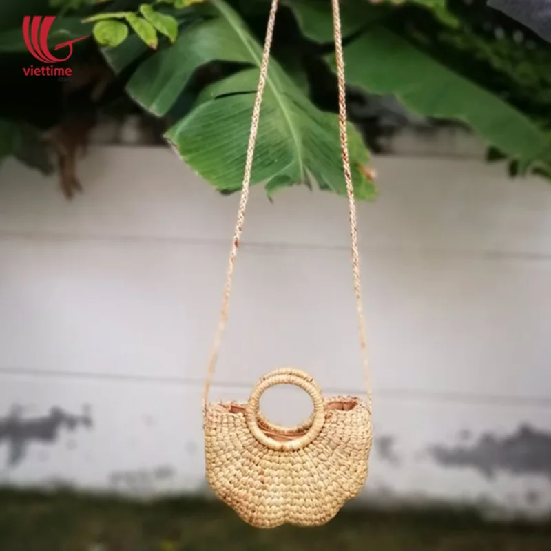 Natural Woven Water Hyacinth Shoulder Purse