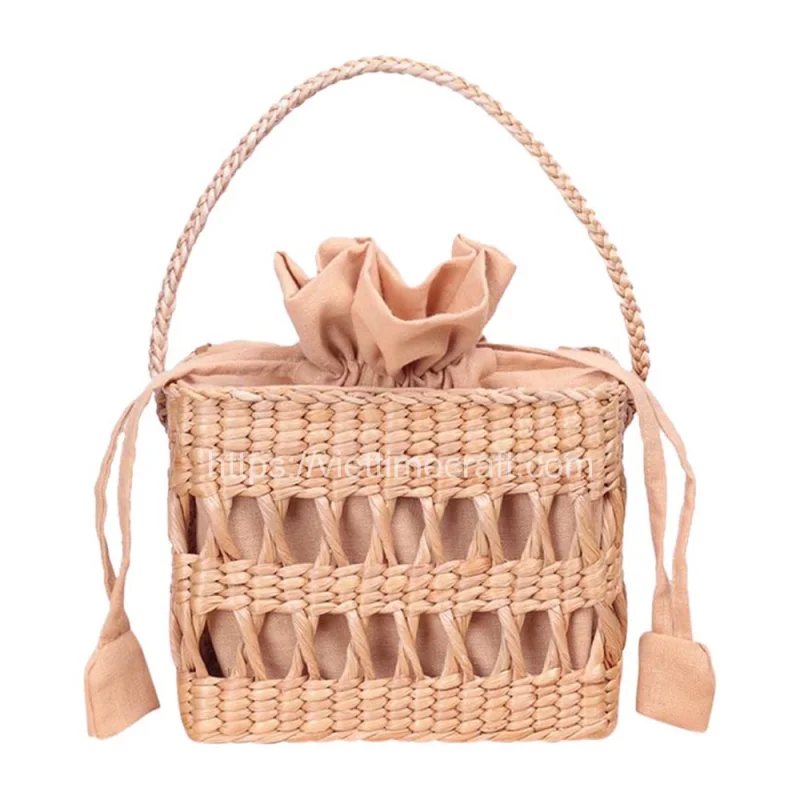 Water Hyacinth HandBag With Inside Cloth