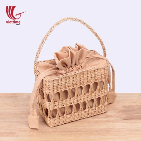 Water Hyacinth HandBag With Inside Cloth
