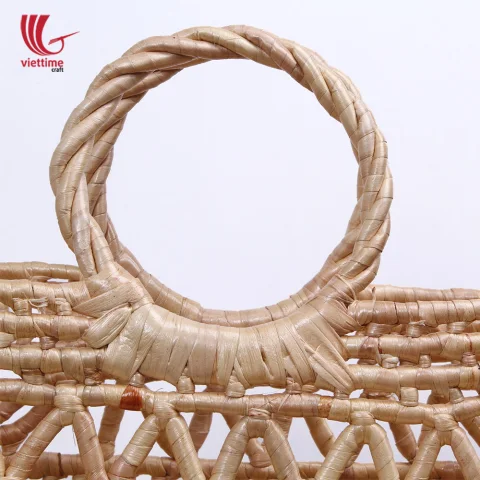 Water Hyacinth Wicker Tote Bag For Shopping