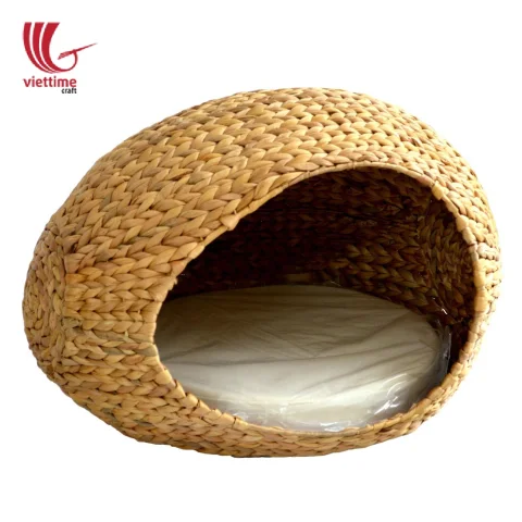 Comfortable Water Hyacinth Woven Cat House