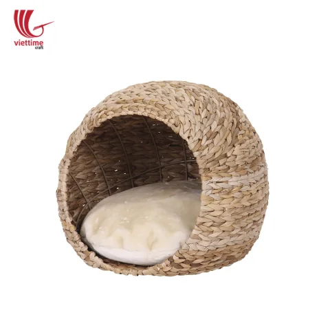 Comfortable Water Hyacinth Woven Cat House
