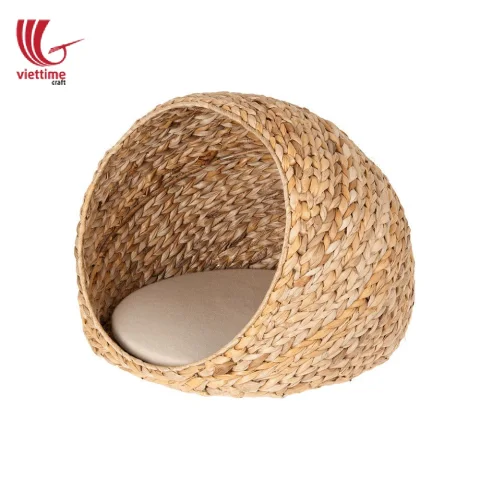 Comfortable Water Hyacinth Woven Cat House