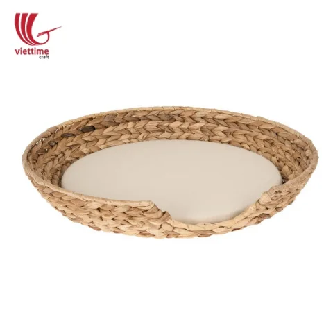 Water Hyacinth Wicker Pet Basket Bed