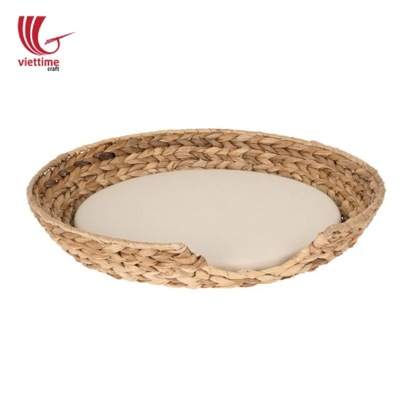 New Pet Bed Basket Natural Water Hyacinth