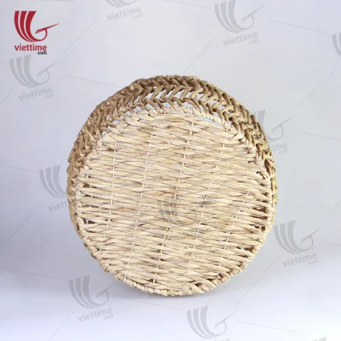 Water Hyacinth Storage Cubes Round Basket