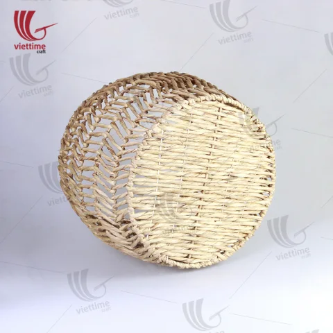 Water Hyacinth Storage Cubes Round Basket