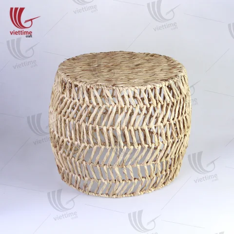 Water Hyacinth Storage Cubes Round Basket