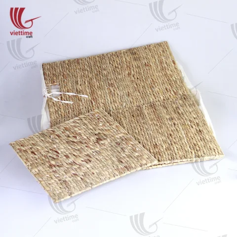Rectangle Water Hyacinth Laundry With Fabric Inside