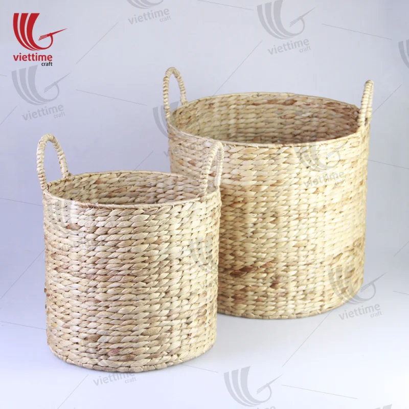 Water Hyacinth Storage Basket Set Of 2