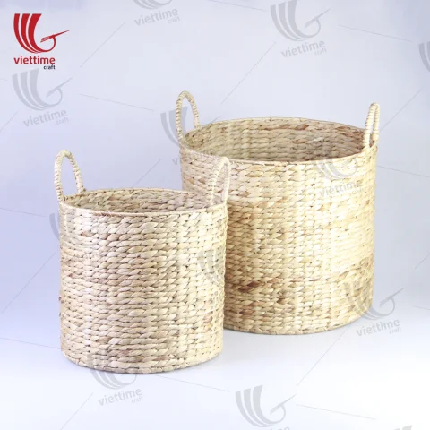 Water Hyacinth Storage Basket Set Of 2