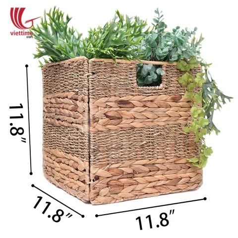 Woven Seagrass & Water Hyacinth Storage Basket