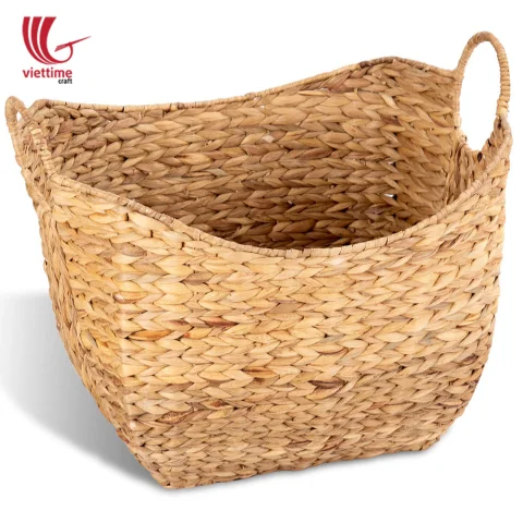 Large Water Hyacinth Basket With Handle