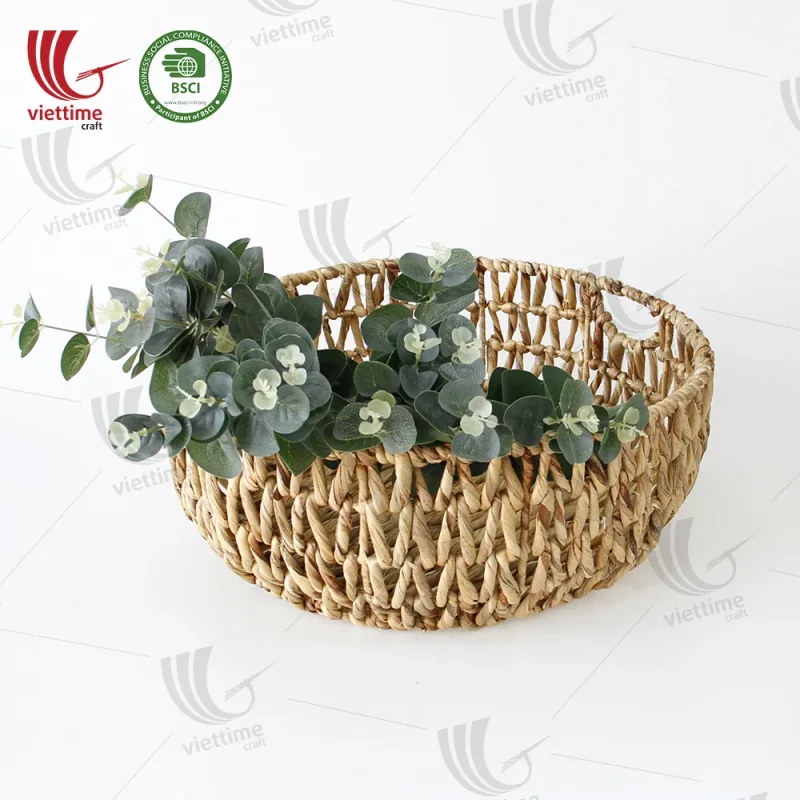 Round Shaped Water Hyacinth Basket