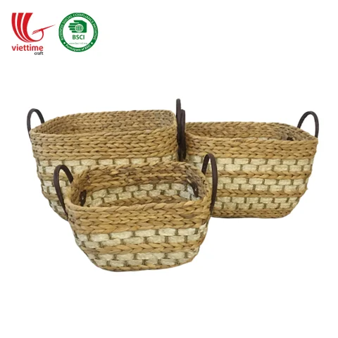 Water Hyacinth Basket SET 3 Wholesale